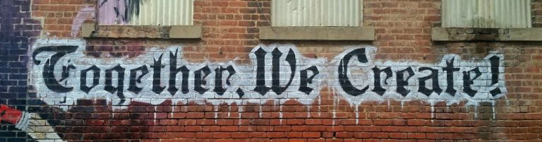 Projekt ARGE Graffity auf Ziegelwand
