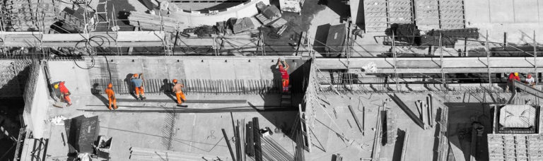 Baustelle Luftbild Rohbau