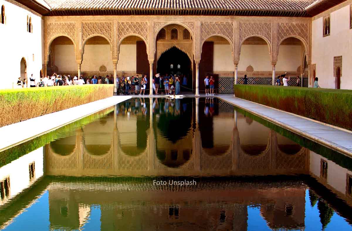 Foto der Alhambra Wasserbecken zu Kühung