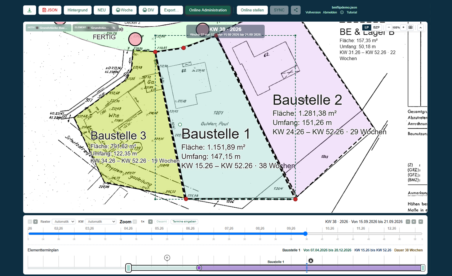 FlipBOOK: Ansicht Bauplan